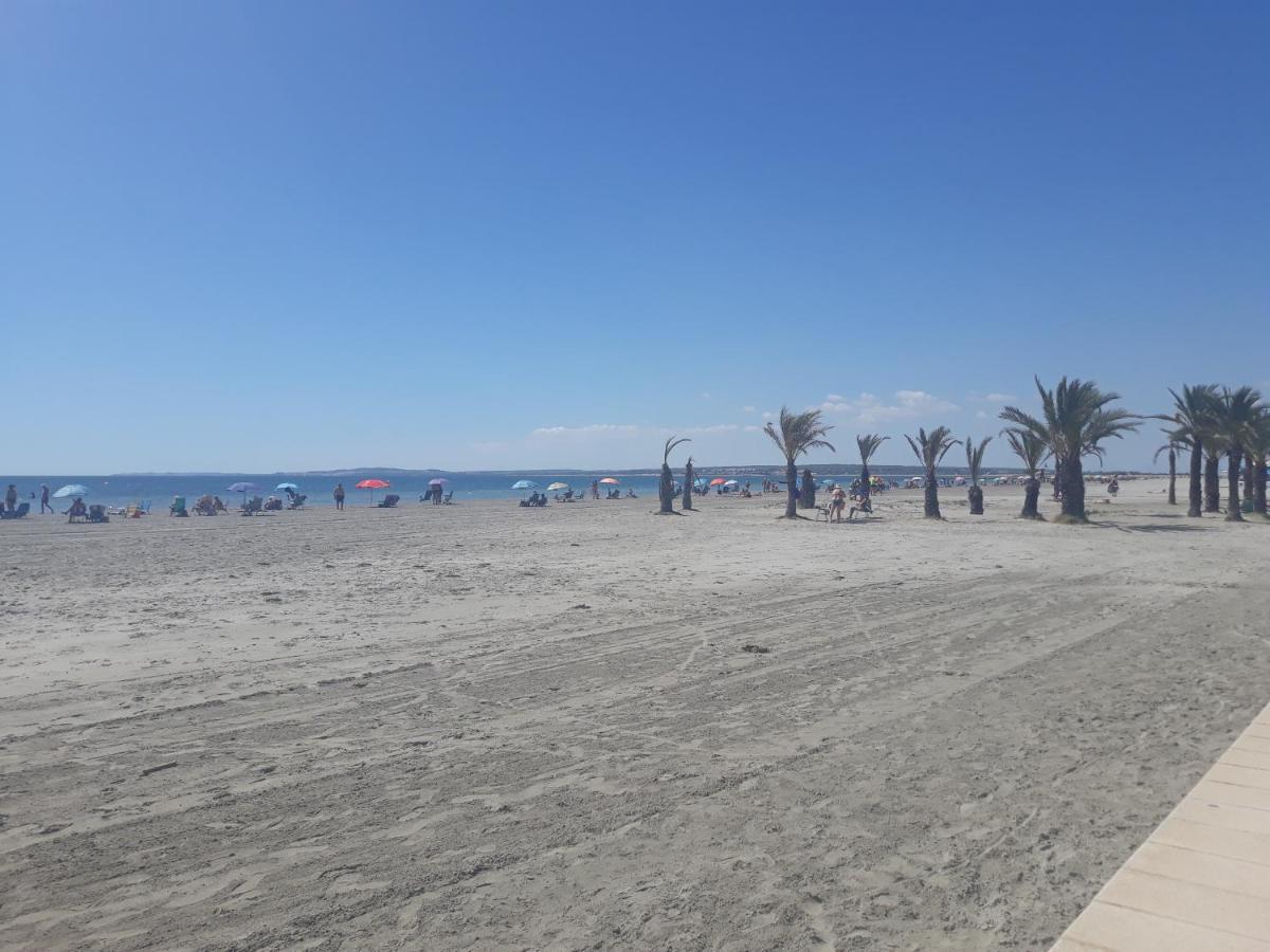 Apartamento Santa Pola, En Playa Del Tamarit Con Piscina. Luaran gambar